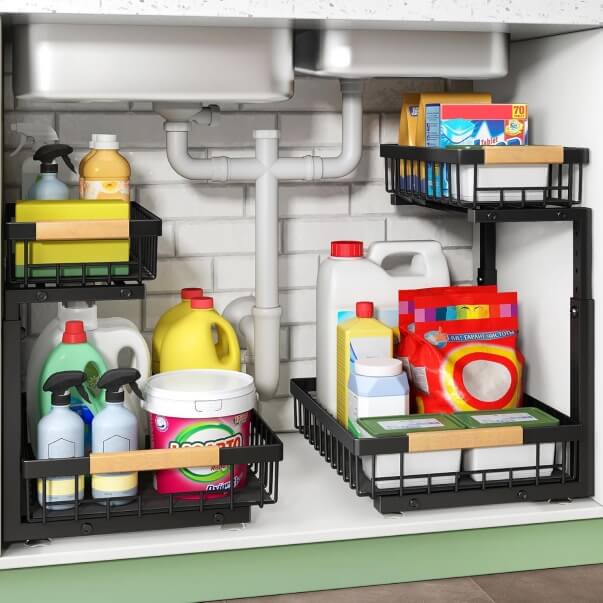 Pull Out Under Sink Kitchen Organizer