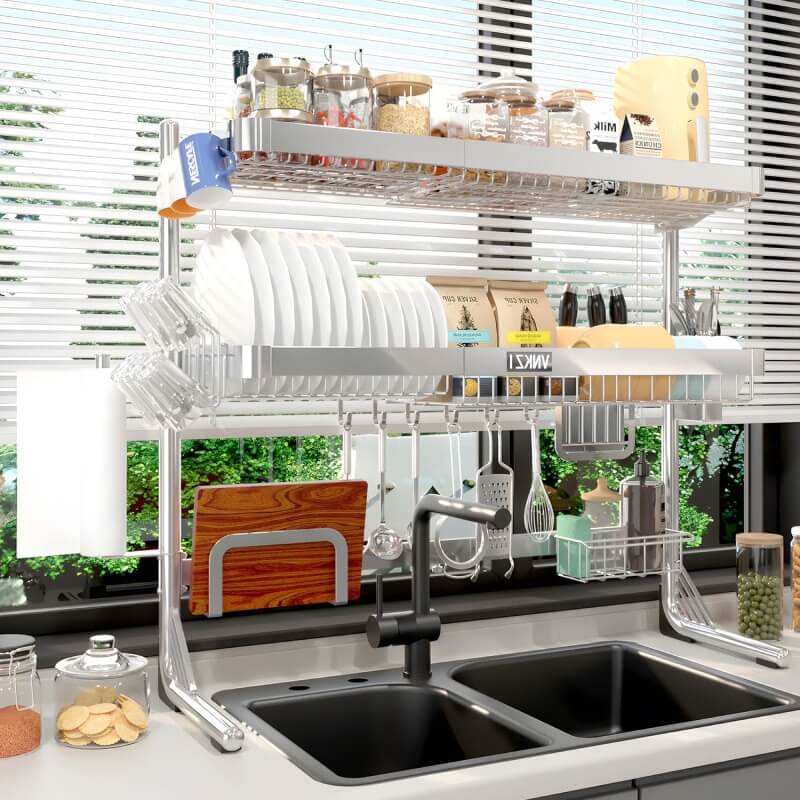 Multi-storage over the sink kitchen rack