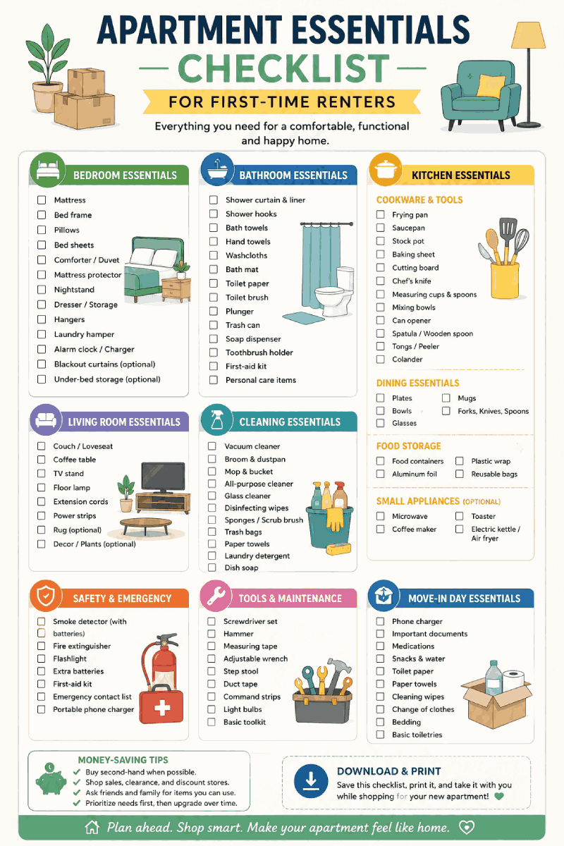 Apartment Rental Essentials Checklist