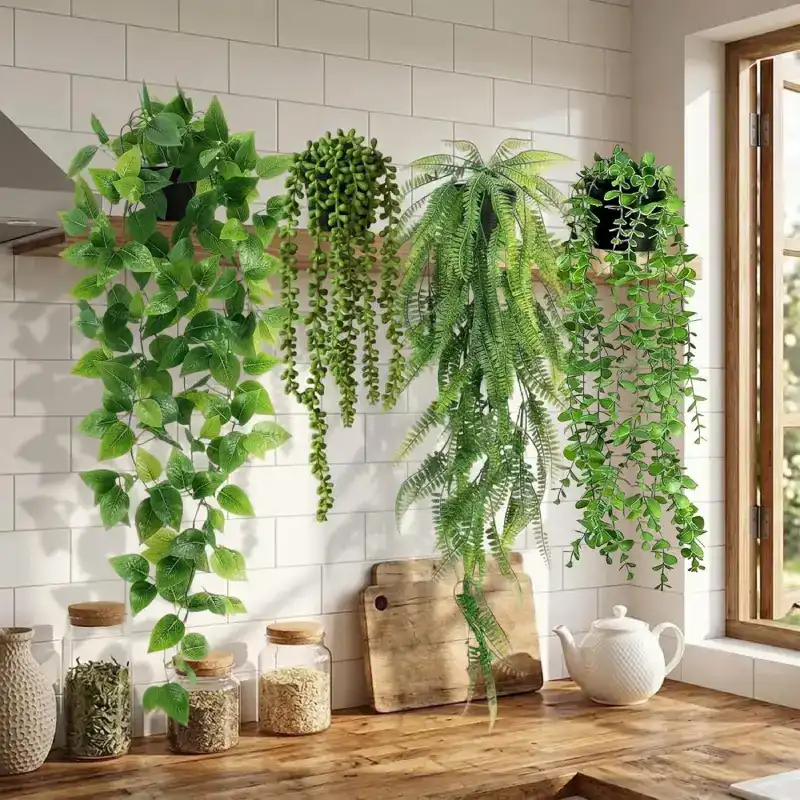 Artificial Hanging Plants for Rental Apartments